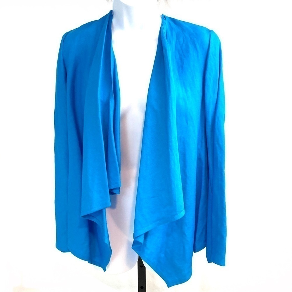 Blue Linen open blazer